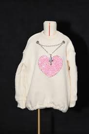 1/6 Female Sexy Loose Love Pattern Sweatshirt Dress Style Hoodies Hairy Leg Cover Belt Buckle with Cross Pendant for 12'' Figure - AliExpress
