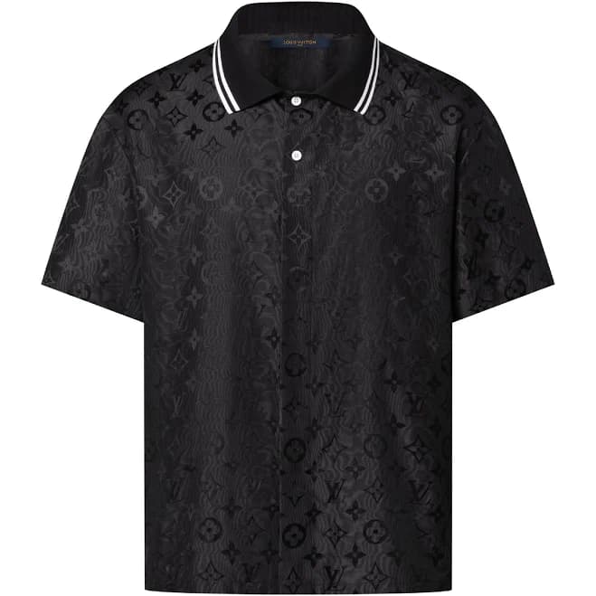 Louis Vuitton Monogram Moire Jacquard Silk Shirt