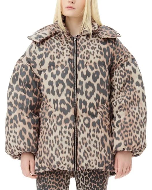 Ganni Women's Leo Puffers Midi Jacket