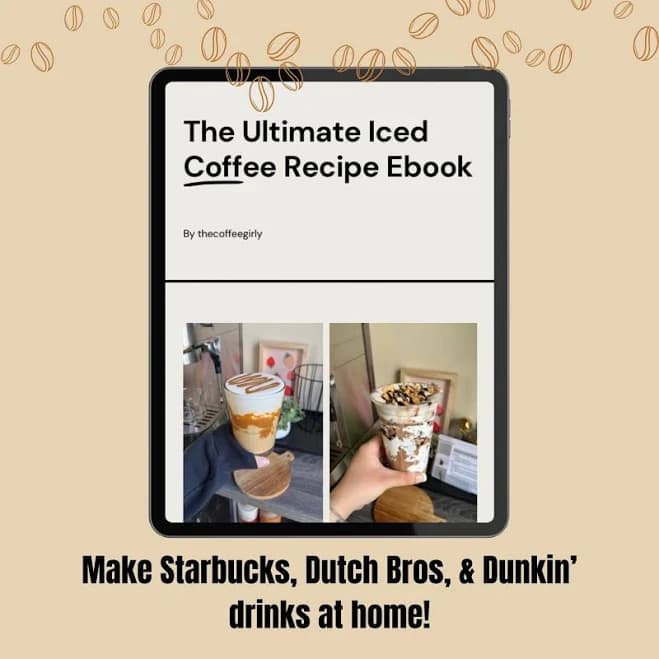 Iced Coffee Recipe eBook Starbucks & Dutch Bros Copycat Recipes (Digital Download) Coffee Ebook