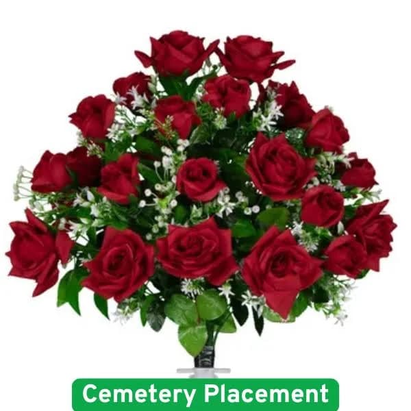 Red Diamond Rose with Babyâ€ s Breath