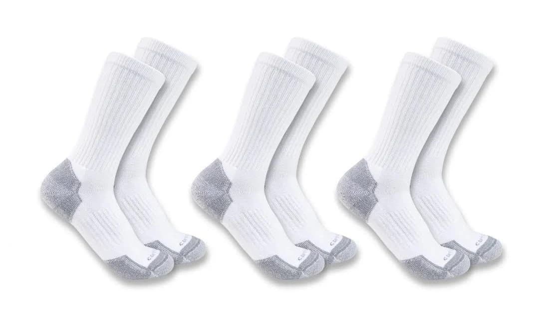 Carhartt Men's Midweight Cotton Blend Crew Socks (3-Pack)