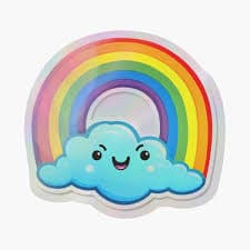 Pegatina for Sale con la obra «Arco iris» de QuestingCloset | Redbubble