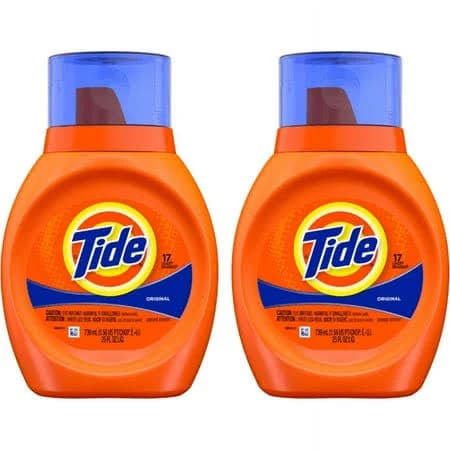Tide Liquid Laundry Detergent, Original 25oz (Pack of 2)