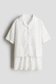 Seersucker pyjamas - White/Floral - Kids | H&M MY