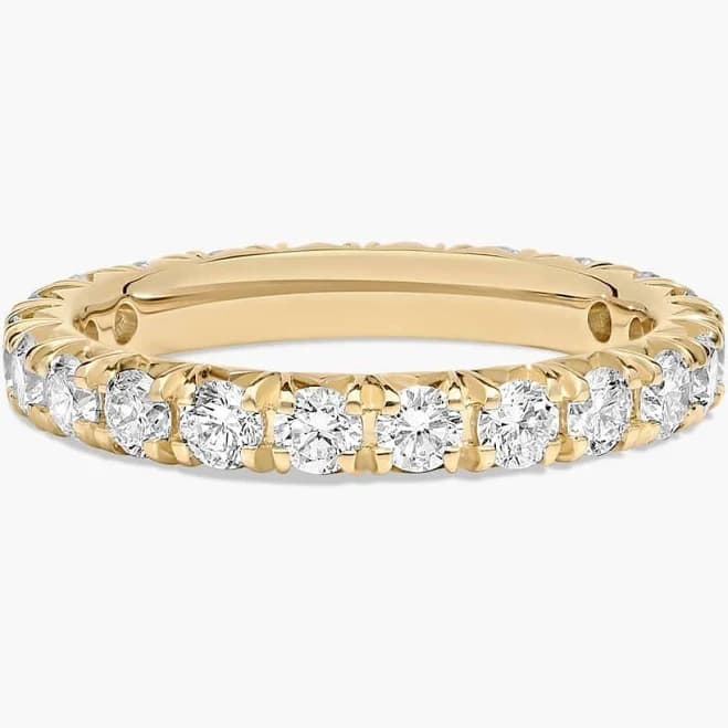 French Pavé Eternity Ring CTW Diamonds In 14K 16047