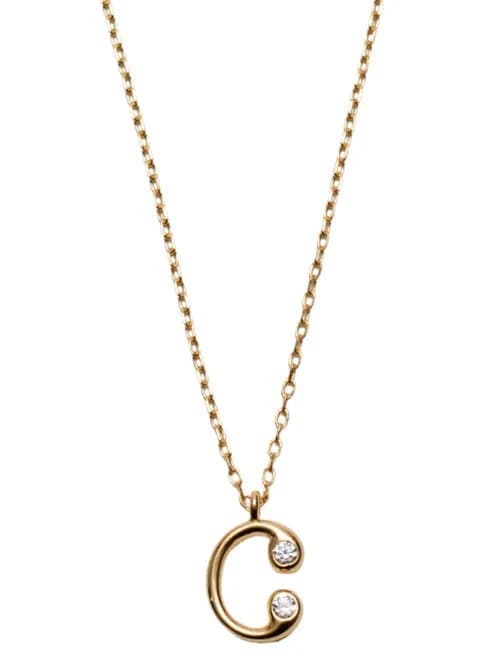 Initial Necklace for Women Letter pendant Necklace A to Z with Cubic Zirconia Silver or Gold Letter Charm Necklace Anniversary, Birthday, Graduation Gift for Women, Mom, Her