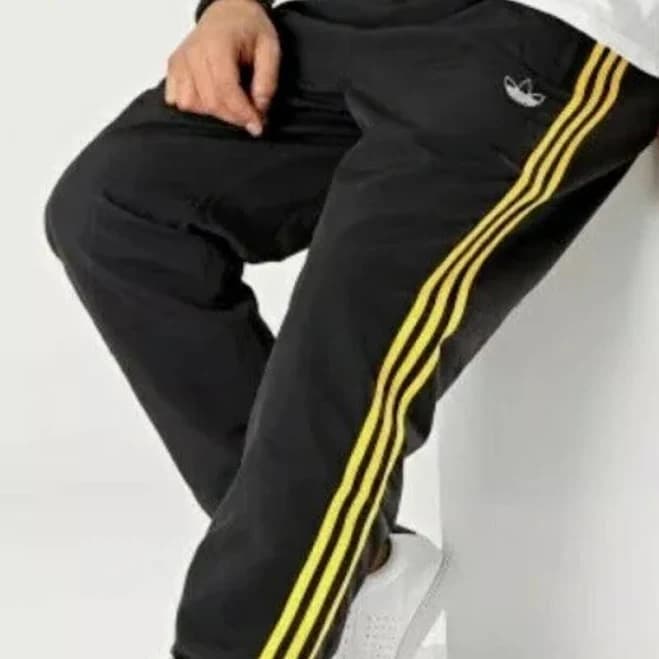 Adidas Originals Pants | Adidas Men's Black Pants With Yellow Stripes | Color: Black/Yellow | Size: S | Kendallschmi940's Closet