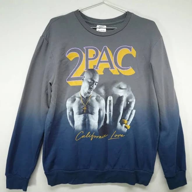 Tupac Shakur Men's California Love Crew Neck Sweatshirt