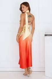Sun Lily Satin Maxi Dress Yellow | Hello Molly US