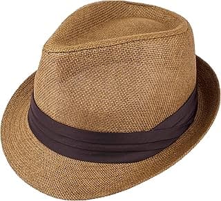 Summer Fedora Panama Straw Hats with Black Band
