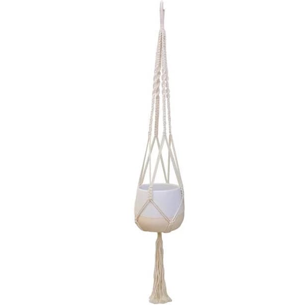 Trendspot Macrame Ceramic Planter