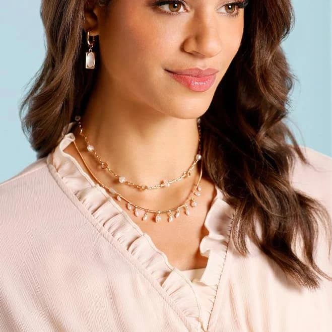 Pearl Chain Layered Necklace