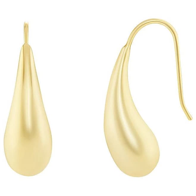 14K Gold Flash Plated Teardrop & Drop Earrings