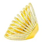 925 Sterling Silver Brilliant Multi Row Ring