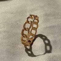 Gold Zinc Alloy Chain Ring Size 7.5 New | Mercari