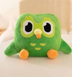 Green Duolingo Owl Plush Toy