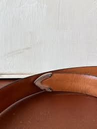 Vintage Trafalgar Deep Navy Leather Belt Made in the USA | Silver Buckle and End Detail - Etsy