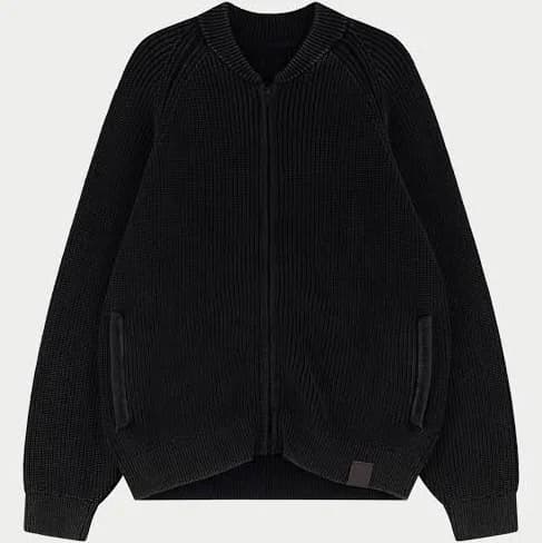 The Couture Club Heavy Washed Rib Knit Bomber