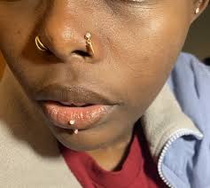 Titanium Cz Dangle Synthetic Gem Labret | Various Piercings