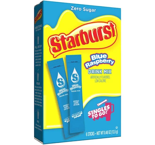Starburst Blue Raspberry Drink Mix Singles To Go
