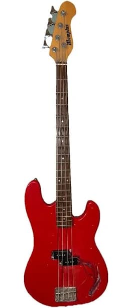 1980's Memphis P Bass 46" Scale Electric Bass 205 - R (red) - As Is