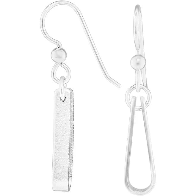 Tahmi Sterling Silver Teardrop Shaped Dangle Earrings