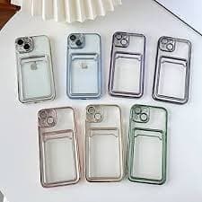 Amazon.com: Caseative for iPhone 14 Pro Case, Plating Card Holder Wallet Clear Soft Compatible with iPhone Case (Black,iPhone 14 Pro) : Cell Phones & Accessories