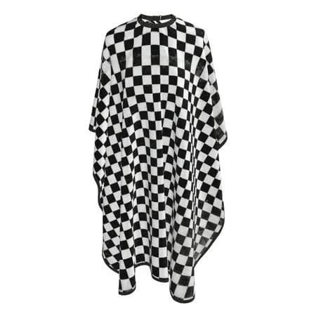Black Checkered Barber Salon Hair Cutting Cape