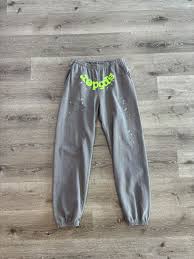 Sp5der Sp5der Wait Web Sweatpant “Slate Grey” | Grailed