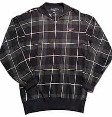 Polo Ralph Lauren Men's Medium Plaid Collard Blue Green Pullover Shirt jacket
