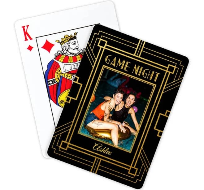 Custom Playing Cards | Art Deco Themed Photo Playing Cards | Personalized Deck of Cards | Custom Photo Gifts | Walmart Photo