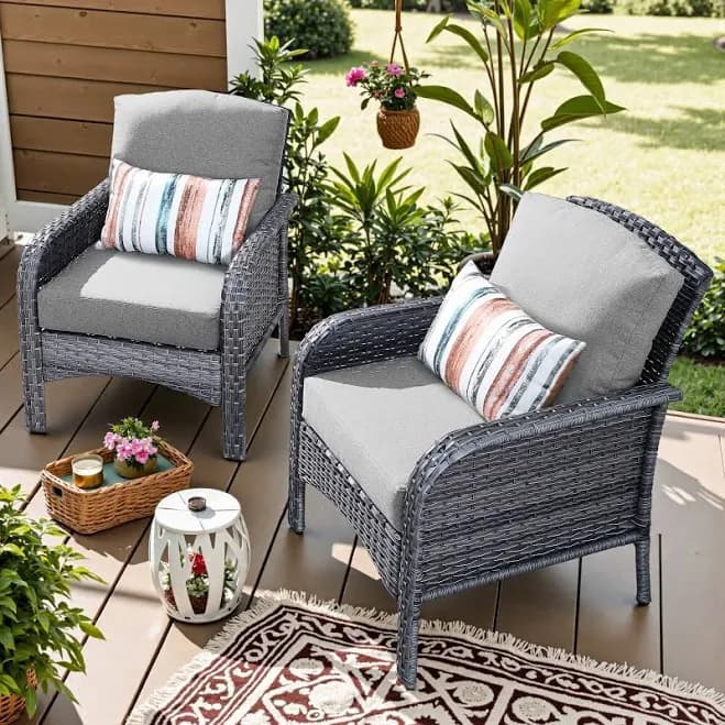 weaxty Initial Set of 2 Stationary Conversation Chair