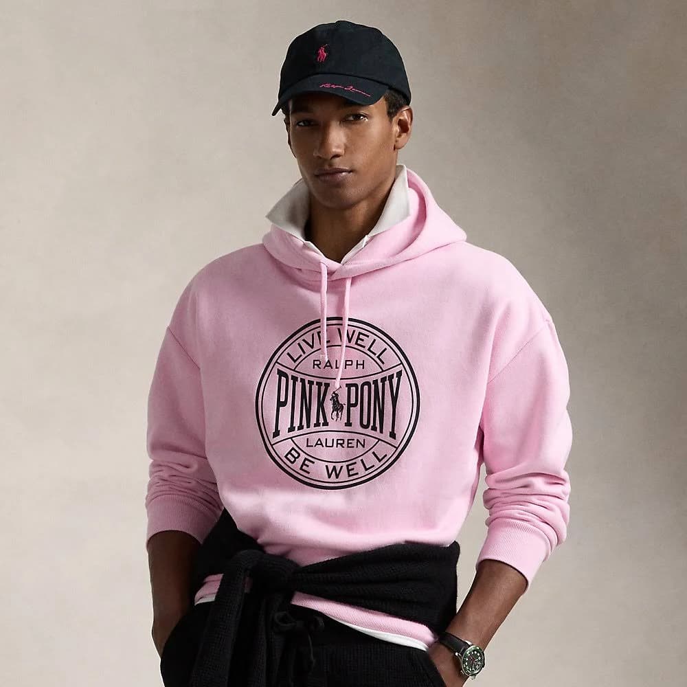 Ralph Lauren Men's Pink Pony Relaxed Fit Hoodie