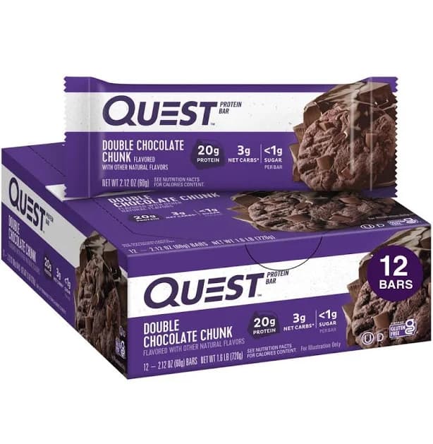 Quest Protein Bars Double Chocolate Chunk