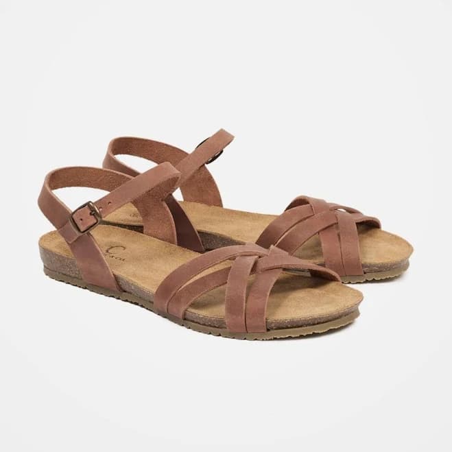 Celtic & Co. Multistrap Open Toe Flat Sandal
