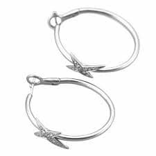Mauboussin 18K White Gold Mes Nuances a Toi Hoop Studs Earrings For Sale at 1stDibs