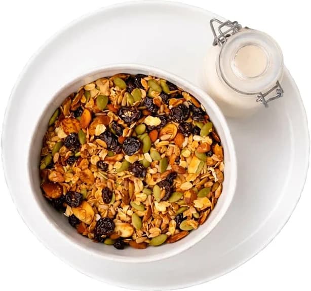 Vegan Spiced Oat Milk Muesli Bowl