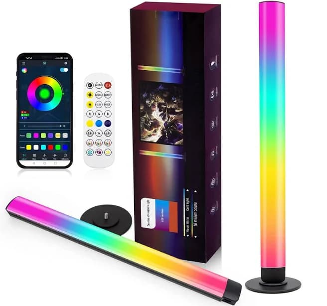 Pacoar Cade - Led Usb Light light Smart Smart Led Light Bars Rgb Bar For Room 16 Million Colors & 213 Preset Modes Gaming Lights - 14.6 inch