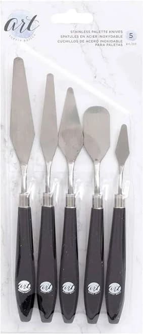 American Crafts Art Supply Basics Stainless Palette Knife Set