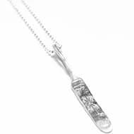 North Star Elongated Silver Necklace