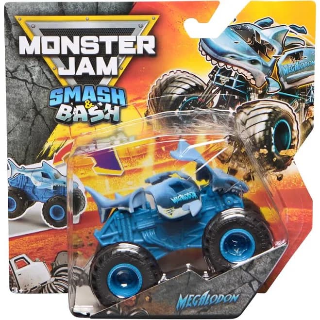 Monster Jam Smash & Bash Megalodon Toy Vehicle Playset