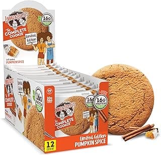 Lenny & Larry's The Complete Cookie, Pumpkin Spice, Soft Baked, 16g Plant Protein, Vegan, Non-GMO 4 Ounce Cookie (Pack of 12)