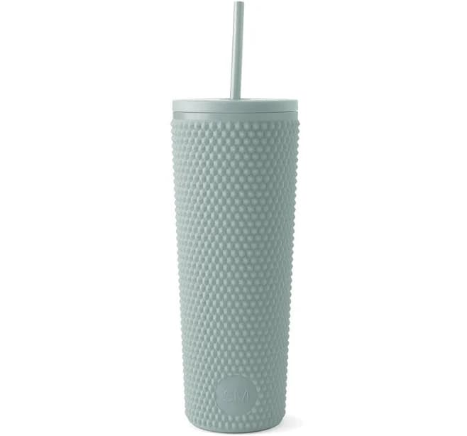 Simple Modern Plastic Matte Studded Tumbler with Lid and Straw