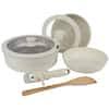 HOME-COMPLETE 8-Piece Aluminum Cookware Set with Handle in Cream KIT-PAN-1 - The Home Depot