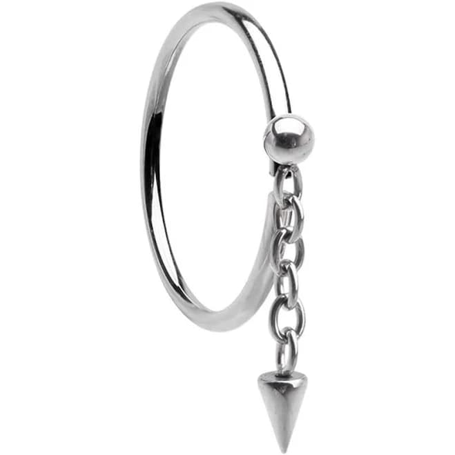10mm Stainless Steel Bendable Ball and Chain Nose Ring