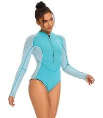 Amazon.com: Seaskin Womens Wetsuit 2mm One Piece Long Sleeves Shorty Wetsuit : Sports & Outdoors