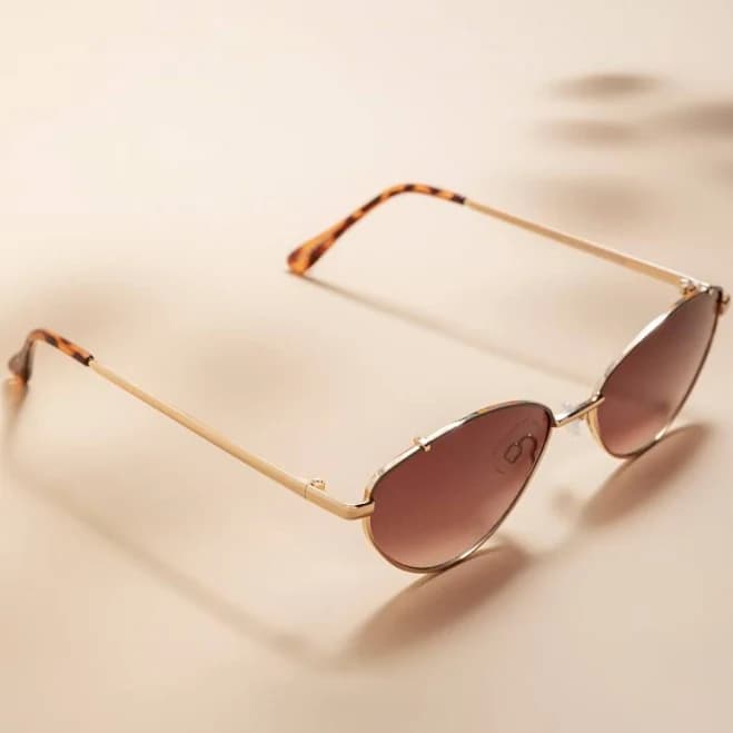 Francesca's Gloria Thin Oval Sunglasses