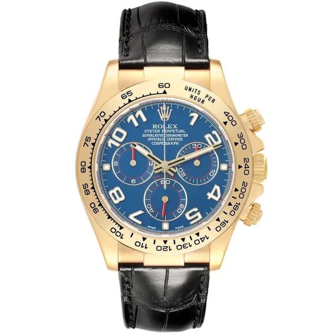 Rolex Daytona Yellow Gold / Blue / Arabic | 40mm | 116518 | 2008