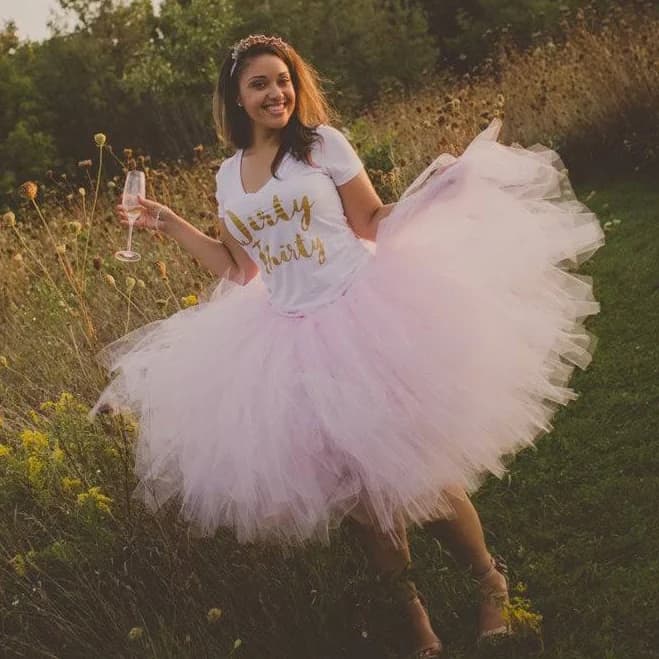 Light Pink Adult Tutu for waist up 1/2" great for Halloween, Birthdays, Dance and Bachelorette parties